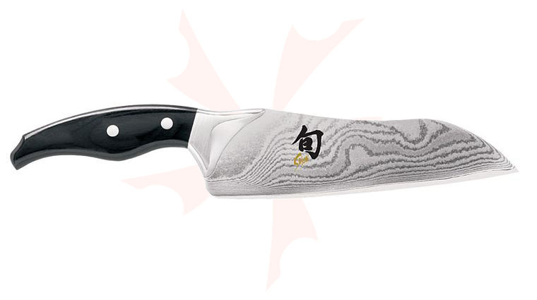 Shun Damascus Santoku Kitchen Knife 7