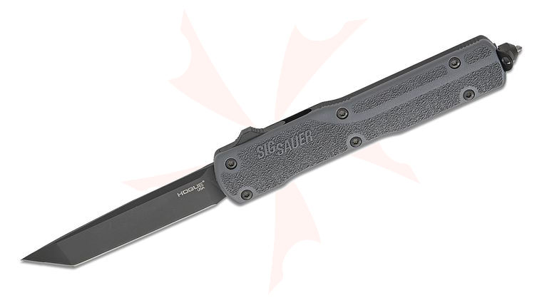 SIG Sauer by Hogue Counterstrike OTF AUTO Knife 3.35 inch CPM-20CV Black Tanto Blade, Gray Polymer and Black Aluminum Handles