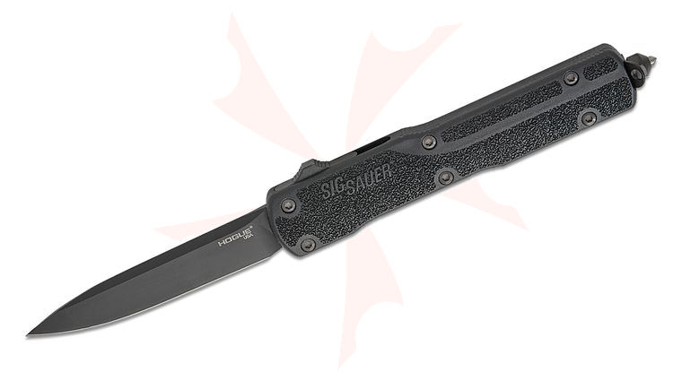 SIG Sauer by Hogue Counterstrike OTF AUTO Knife 3.35 inch CPM-20CV Black Drop Point Blade, Black Polymer and Aluminum Handles
