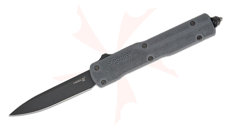 SIG Sauer by Hogue Counterstrike OTF AUTO Knife 3.35 inch CPM-20CV Black Drop Point Blade, Gray Polymer and Black Aluminum Handles