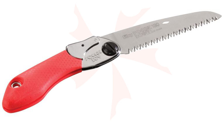 Silky Saws Pocketboy 130 Folding Saw, 5.1 inch Large Teeth Blade, Rubber/Steel Handle