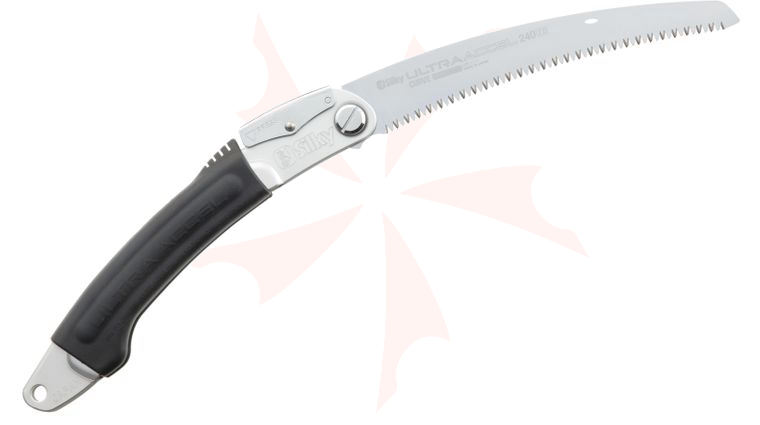 Silky Saws Ultra Accel 240 Folding Saw, 9.4 inch Curved Blade, Rubber/Aluminum Handle