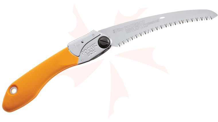Silky Saws Pocketboy Curve 170 Folding Saw, 6.7 inch Large Teeth Blade, Orange Rubber/Steel Handle