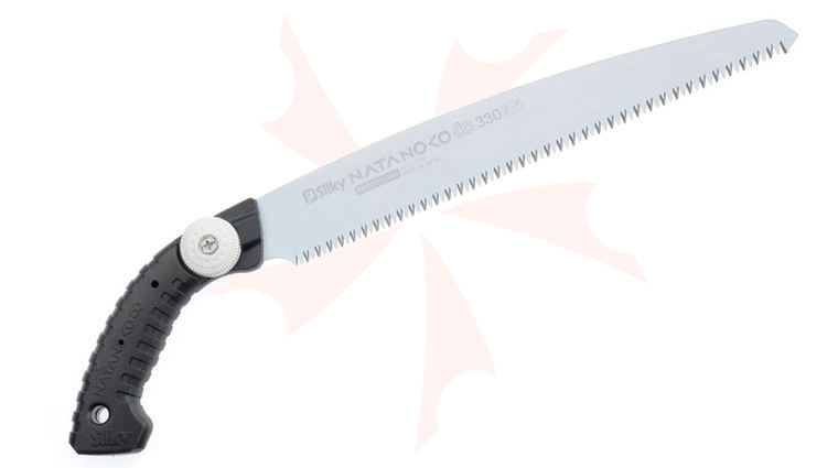 Silky Saws Natanoko 330 Hand Saw, 13 inch Large Teeth Straight Blade, Rubber Handle, Plastic Sheath