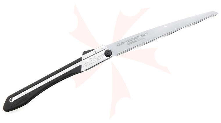 Silky Saws Gomboy Pro 300 Folding Saw, 11.8 inch Straight Medium Teeth Blade, Rubber/Steel Handle