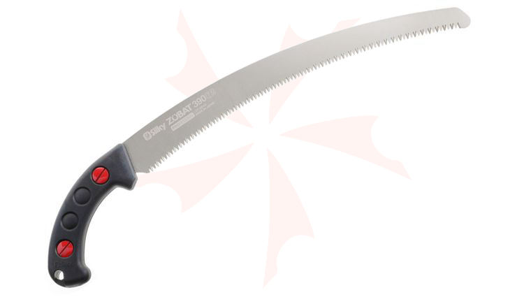 Silky Saws Zubat 390 Pistol Grip Saw, 15.3 inch Curved Blade, Rubber Handle, Plastic Sheath