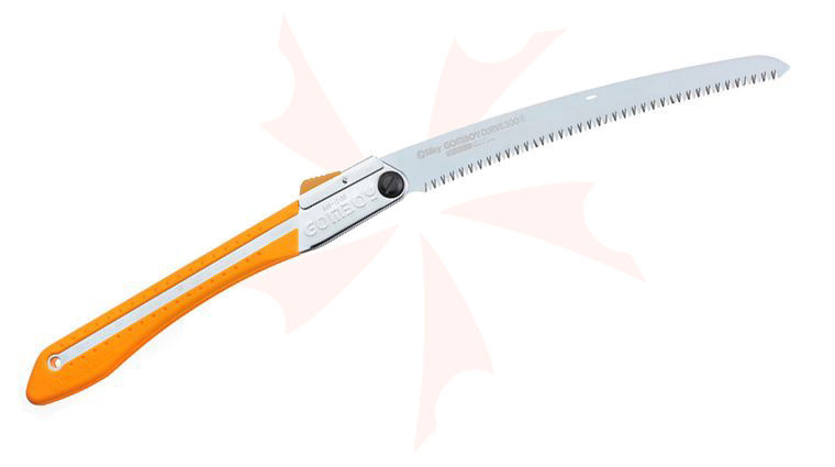 Silky Saws Gomboy Curve 300 Folding Saw, 11.8 inch Curved Blade, Orange Rubber/Steel Handle