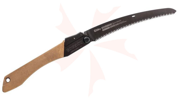 Silky Saws Outback Edition Gomboy 240 Folding Saw, 9.4 inch Curved Black Blade, Arbor Composite Handle