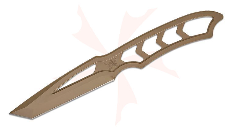 Skallywag Tactical Limited Edition Tanto Lite Pro Fixed Blade Knife 4 inch FDE KG Gunkote Tanto Blade and Skeletonized Handle, Kydex Sheath