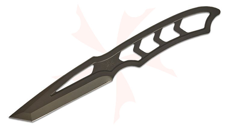 Skallywag Tactical Limited Edition Tanto Lite Pro Fixed Blade Knife 4 inch OD Green KG Gunkote Tanto Blade and Skeletonized Handle, Kydex Sheath