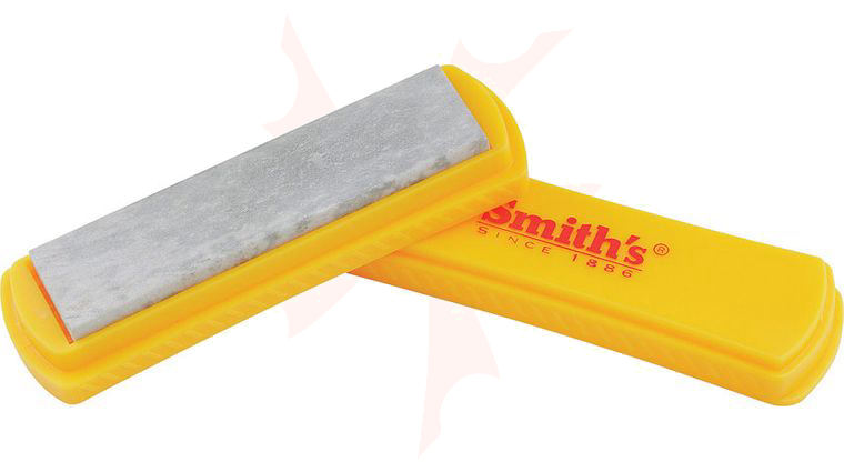 Smith's 4 inch Natural Arkansas Sharpening Stone, Plastic Base and Lid
