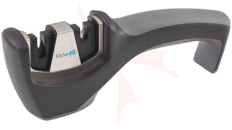 KitchenIQ by Smith's 50032 Straight Edge Pull-Thru Knife Sharpener