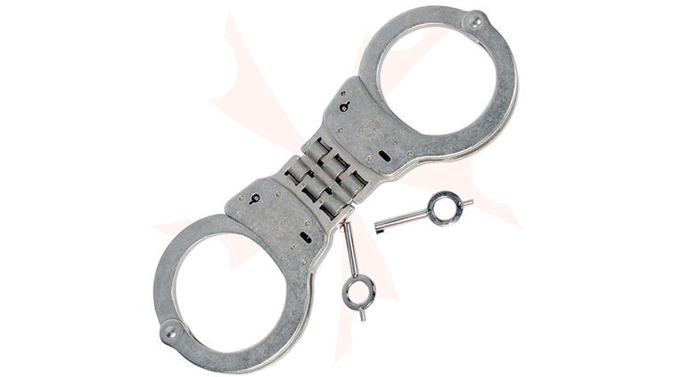 Smith & Wesson Standard Hinged Handcuff, Nickel, Push-Pin Double