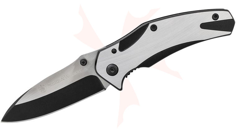 Smith & Wesson CK401 Frame Lock Folder 2.48 inch Drop Point Plain Blade, Stainless Steel Handles
