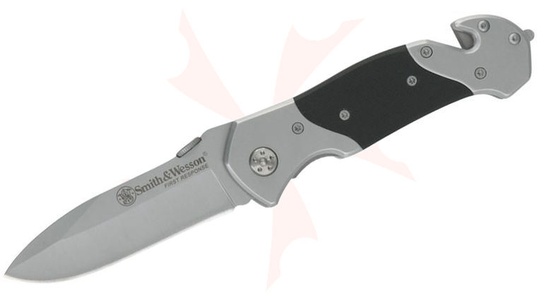 Smith & Wesson First Response Rescue Knife 3.3 inch Plain Blade, Stainless Steel Handles