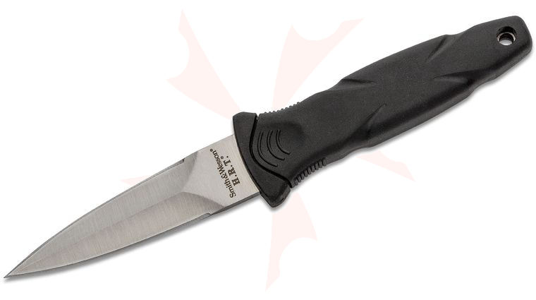 Smith & Wesson Hostage Rescue Team (HRT) Boot/Neck Knife 3.5 inch Satin Double Edge Blade
