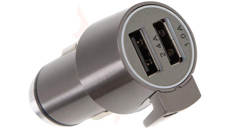 Smith & Wesson Vehicle Escape USB Charger Tool, Gray Aluminum