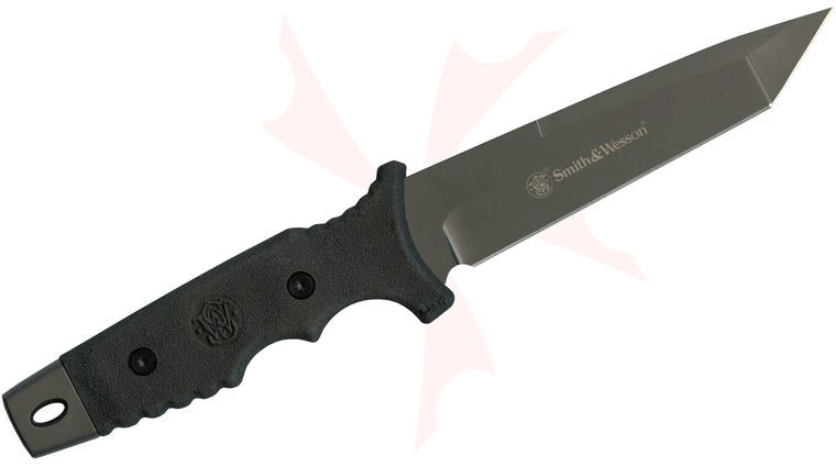 Smith & Wesson Special Ops SW7 Tactical Tanto Fixed 5.2 inch Plain Blade, Black Zytel Handle