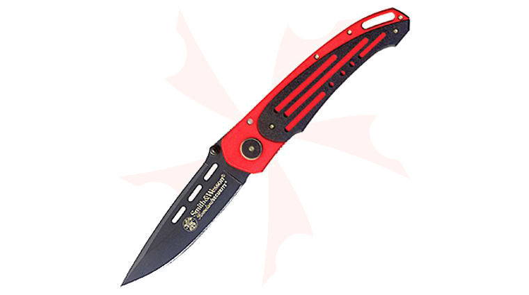 Smith & Wesson Homeland Security Black Plain Edge, Red Aluminum