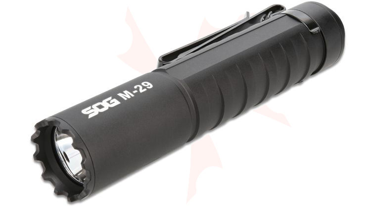 SOG M-29 Rechargeable LED Flashlight, Black Aluminum Body, 2000 Max Lumens