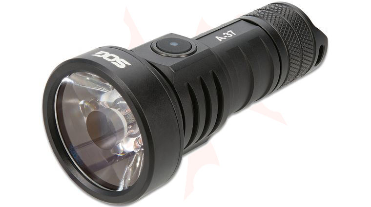 SOG A-37 High Performance Rechargeable LED Flashlight, Black Aluminum Body, 1320 Max Lumens