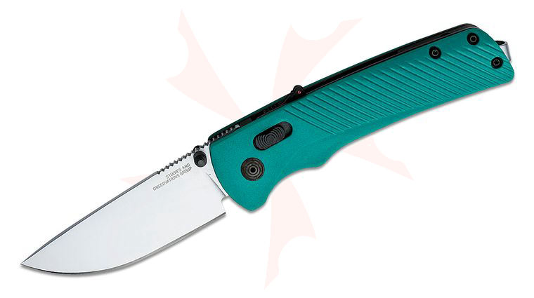 SOG Flash AT Petrol Assisted Folding Knife 3.45 inch D2 Satin Plain Blade, Petrol Green GRN Handles