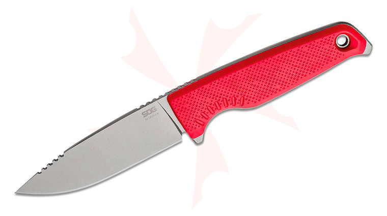 SOG Altair FX Fixed Blade Knife 3.39 inch 154CM Bead Blasted Drop Point, Canyon Red GRN Handles, Universal Mounting System GRN Sheath