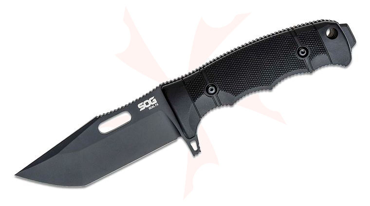 SOG SEAL FX USA-Made Fixed Blade Knife 4.3 inch S35VN Black Tanto Plain, GRN Handles, Kydex Sheath