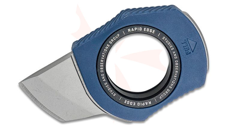 SOG Rapid Midnight Blue Neck Knife Stainless Steel Utility Blade, Blue GRN Handles with Aluminum Pull Ring