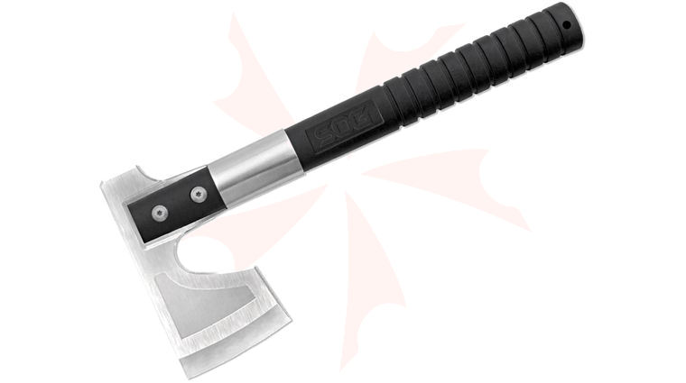 SOG Camp Axe 11.5 inch Overall Length, GRN Handles, Molded Nylon Sheath