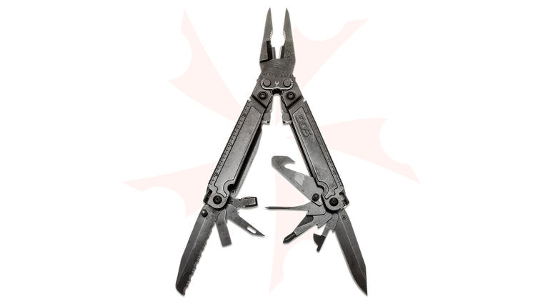 SOG PowerAccess Assist Multi-Tool (Black) with 21 Tools and 12-Piece Bit Kit, Nylon Sheath