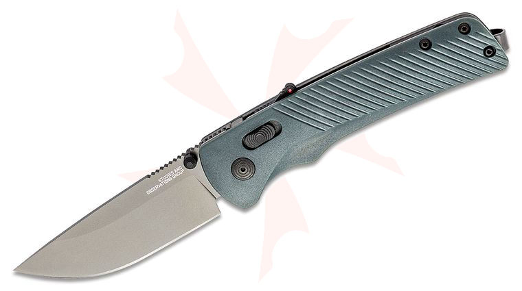 SOG Flash AT Urban Gray Assisted Folding Knife 3.45 inch D2 Black Plain Blade, Gray GRN Handles