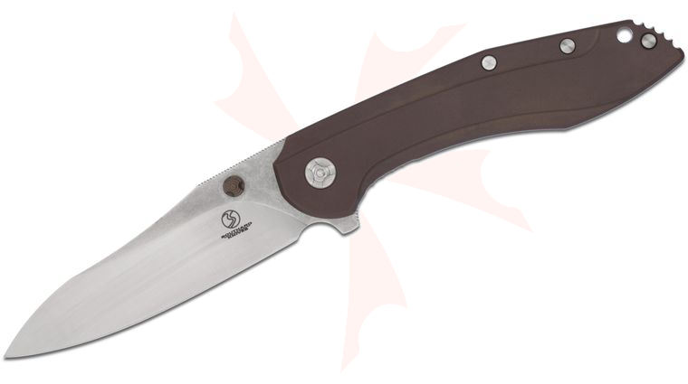 Brad Southard Performance Series Tolk Flipper 3.875 inch CTS-XHP Two-Tone Blade, Dark Bronze Anodized Titanium Handles
