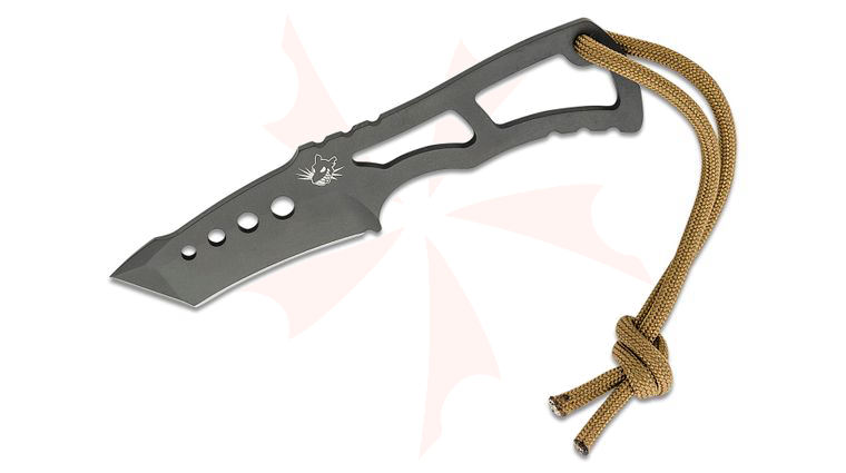 Southern Grind Vermin Neck Knife 2.25 inch 8670M Black PVD Tanto Blade, Skeletonized One-Piece Construction, Kydex Sheath