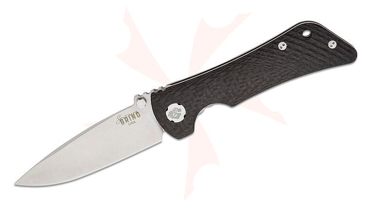 Southern Grind Spider Monkey Liner Lock Folding Knife 3.25 inch CPM-MagnaCut Stonewashed Drop Point Blade, Carbon Fiber Handles