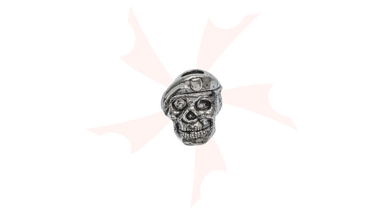 Spartan Blades Pewter Beret Skull Bead