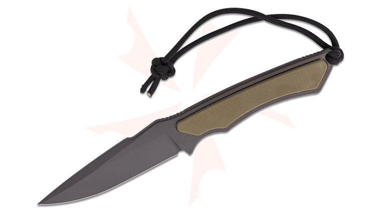 Spartan Blades Phrike Combat Fixed Blade Knife 4.25 inch S45VN Black Drop Point, Green G10 Handles, Black Kydex Sheath