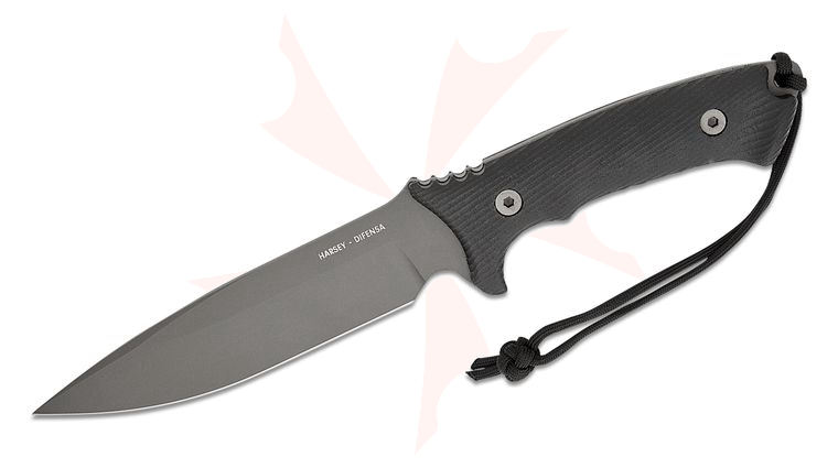 Spartan Blades Harsey Difensa Combat Knife 6.25 inch CPM-MagnaCut Black Blade, Black Micarta Handles, Black MOLLE Sheath