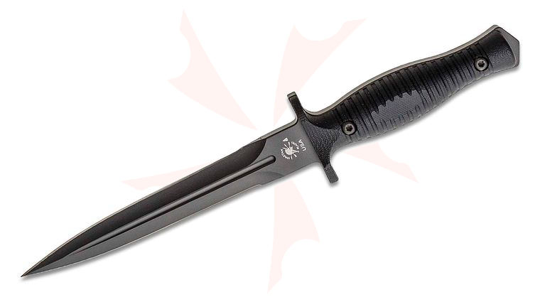 Spartan Blades Spartan-George V14 Combat Dagger 6.75 inch S45VN Black Double Edge Blade, Black G10 Handles, Black Kydex Sheath