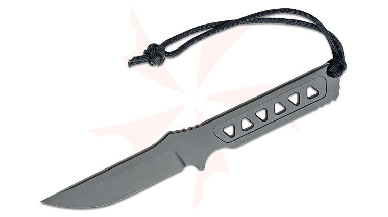 Spartan Blades Formido Self-Defense Knife 3.875 inch S45VN Black Blade and Skeletonized Handle, Black Kydex Sheath