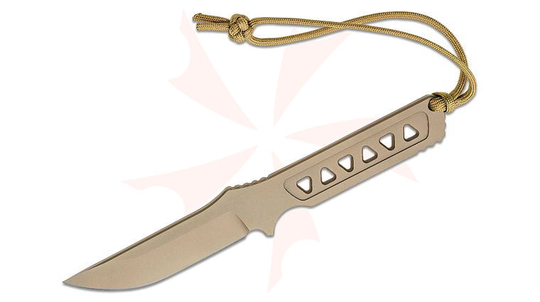Spartan Blades Formido Self-Defense Knife 3.875 inch S45VN FDE Blade and Skeletonized Handle, Tan Kydex Sheath