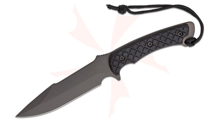 Spartan Blades Horkos Combat Fixed Blade Knife 5.6875 inch S45VN Black Drop Point, Black Micarta Handles, Black Kydex Sheath