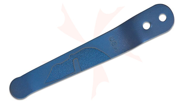 Spartan Blades Blue Titanium  inchSpartan Helmet inch Pocket Clip