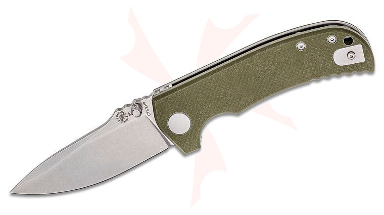 Spartan Blades Field Grade Les George ASTOR Folding Knife 3.625 inch 154CM Stonewashed Blade, Textured Green G10 Handles
