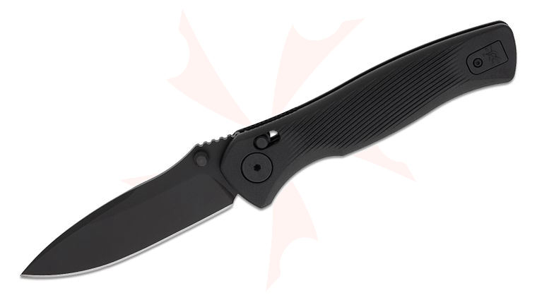 Spartan Blades Field Grade ELEOS Crossbar Lock Folding Knife 3.55 inch 154CM Black PVD Drop Point Blade, Black GFN Handles, Reversible Clip