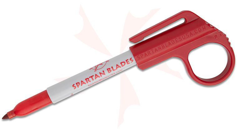 Spartan Blades SPP1RD Pen Protector and Permanent Marker, Red