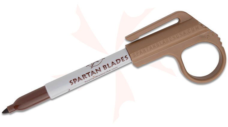 Spartan Blades SPP1TN Pen Protector and Permanent Marker, Coyote Brown