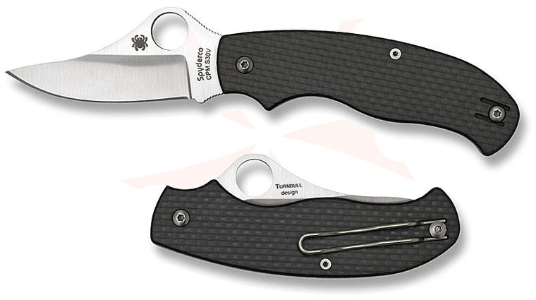Spyderco Ralph Turnbull  inch T Mag  inch with 2.89 inch s30v Blade and Carbon Fib