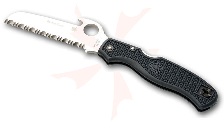 Spyderco Clipit VG10 3-5/8 inch Fully Serrated Rescue Blade with Wave