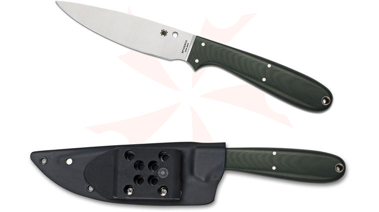 Spyderco Sprig Fixed 4.23 inch S90V Satin Blade, G10 Handles